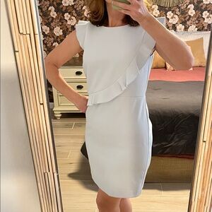 Ann Taylor Asymmetrical Light grey Dress